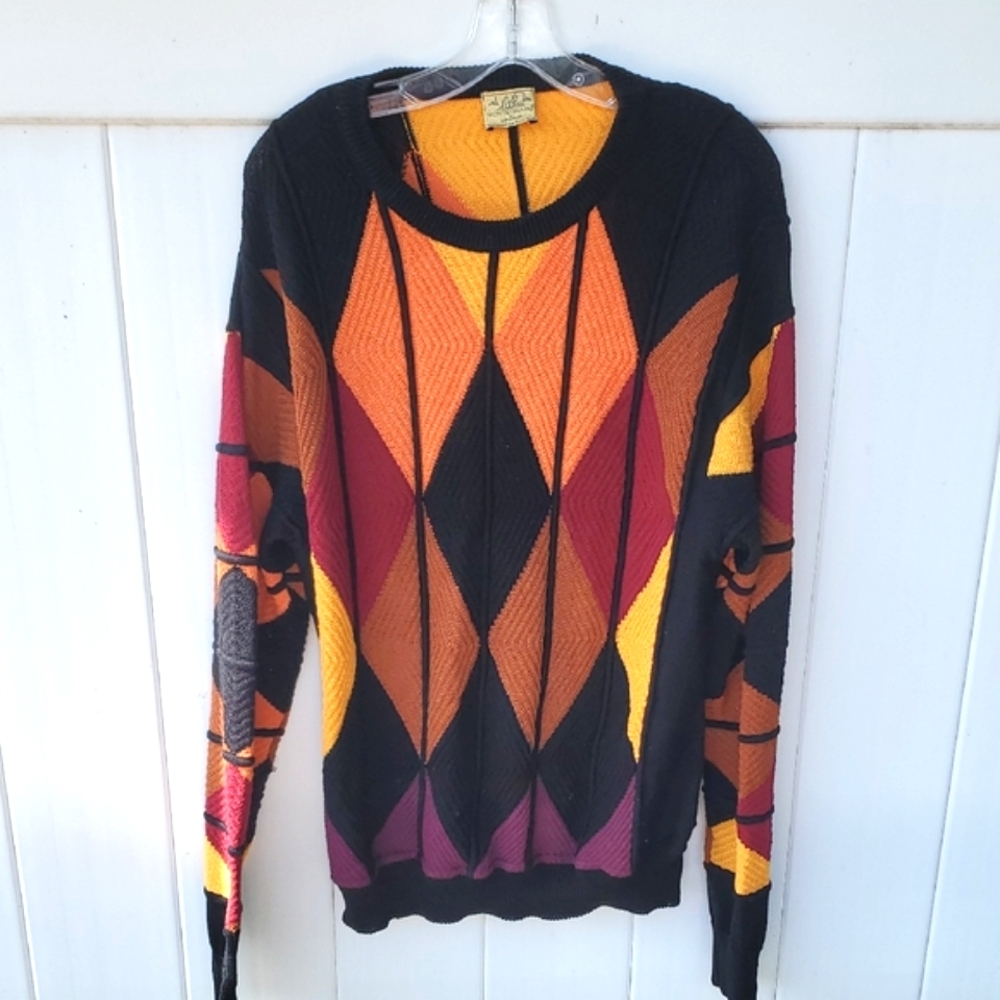 Montechiaro Gold and Black Sweater Medium